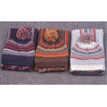 Winter Warm Snow Printing Scarf Beanie Set Knitted Scarf (SK181S)